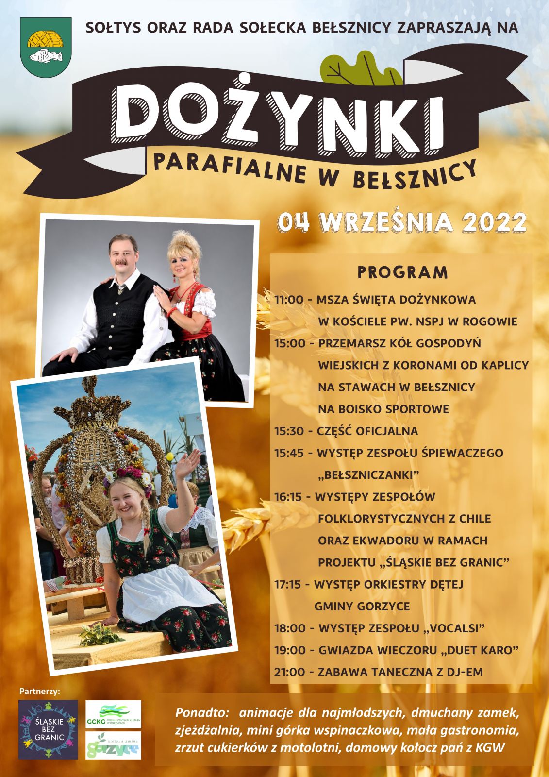 Dożynki w Bełsznicy plakat